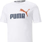 Camiseta Puma Masculina Estampada com Logotipo, Branca, Tamanho Grande