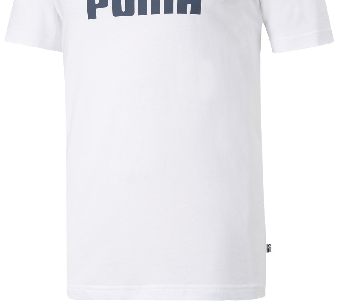 Camiseta Puma Masculina Estampada com Logotipo, Branca, Tamanho Grande