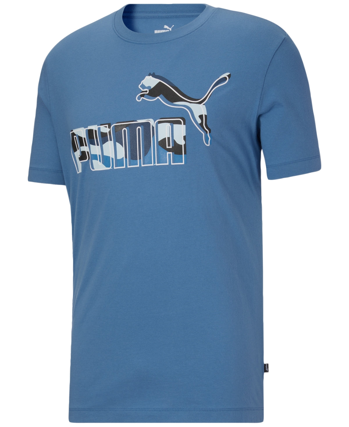 Camiseta Puma Masculina Logo Azul Tamanho XX-G