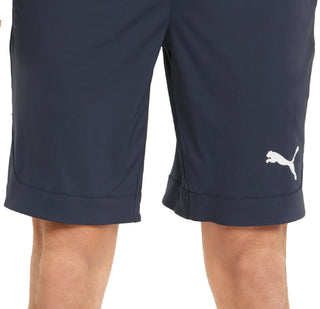 Shorts de basquete Puma Drycell 10 masculino, azul, tamanho pequeno