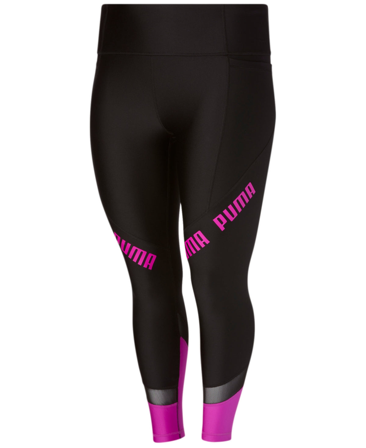 Calça legging feminina Puma Train Logo cintura alta 7/8 preta tamanho 1X