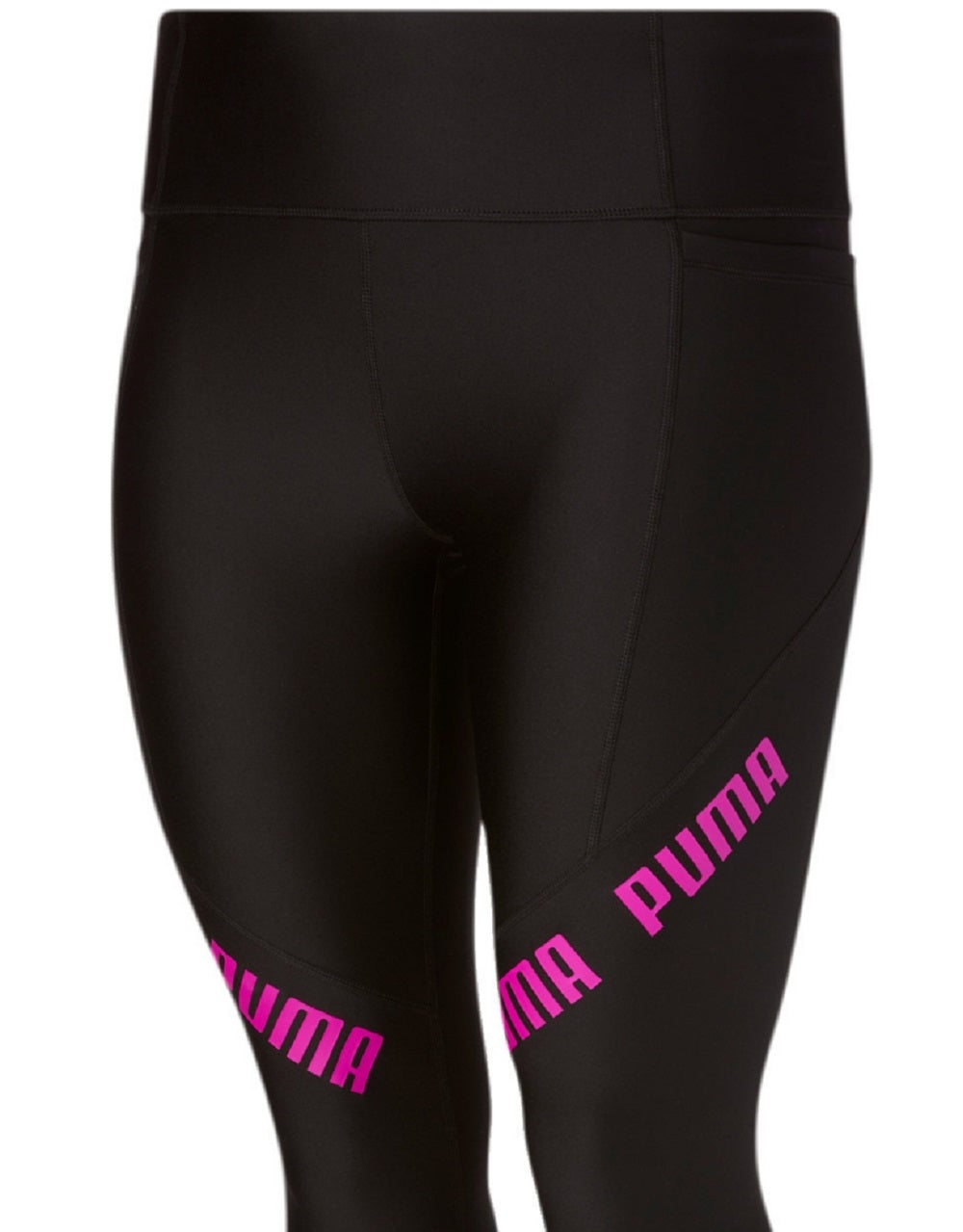 Calça legging feminina Puma Train Logo cintura alta 7/8 preta tamanho 1X