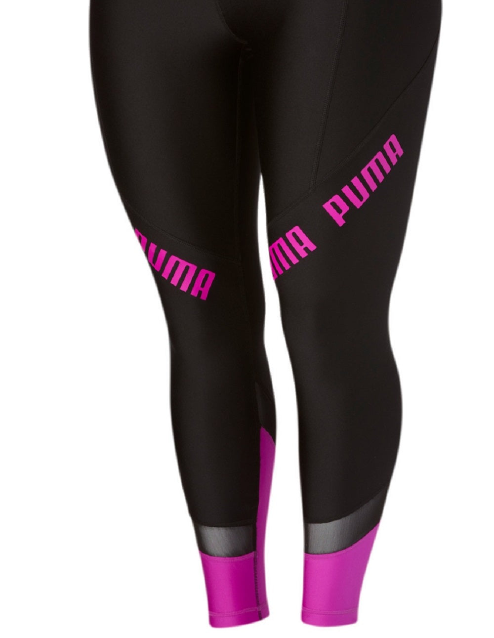 Calça legging feminina Puma Train Logo cintura alta 7/8 preta tamanho 1X