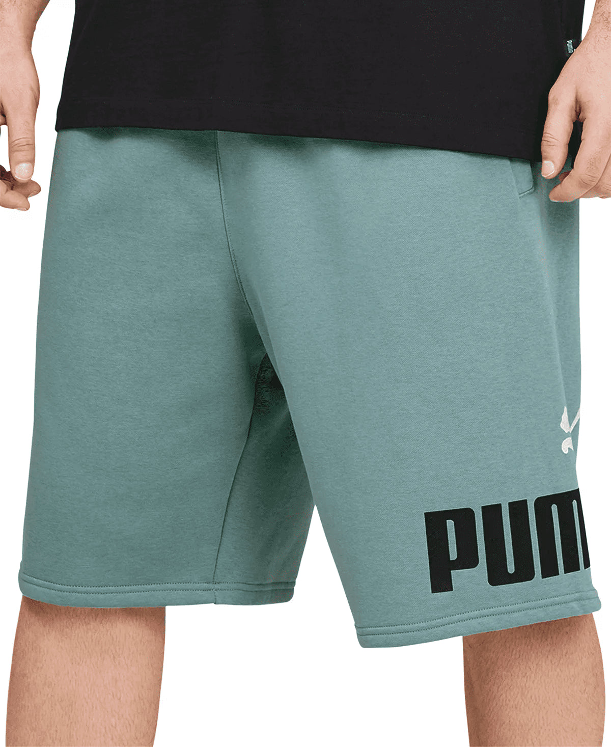 Shorts Puma Masculino Mineral Blue Big Fleece Logo Azul Tamanho XX-G