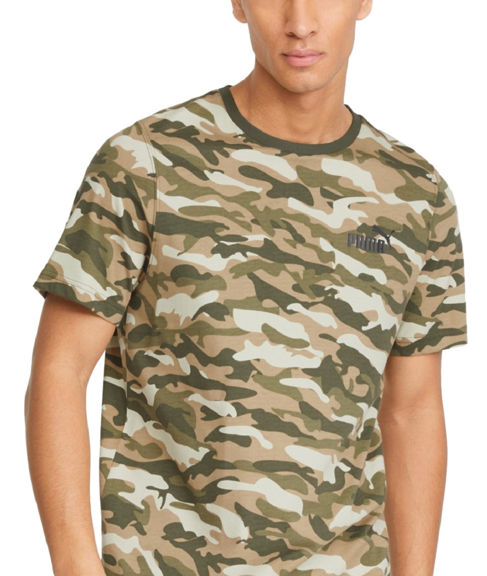 Camiseta Puma Camuflada Masculina Verde Tamanho P
