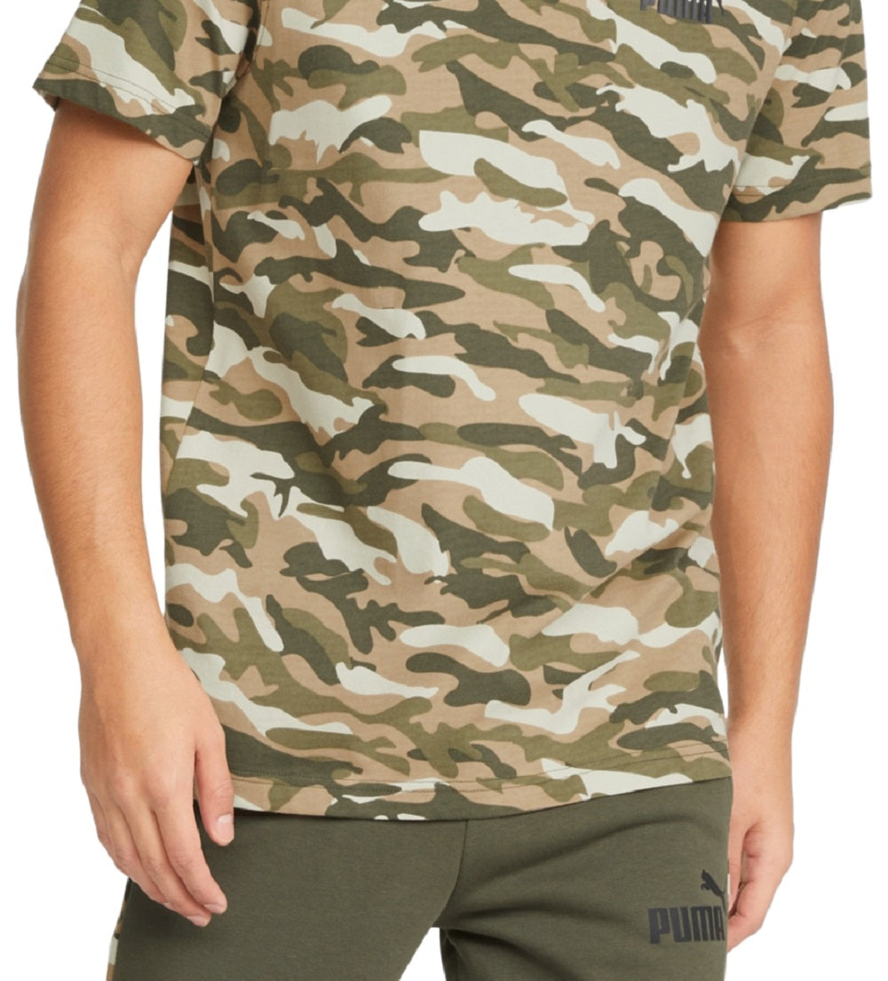 Camiseta Puma Camuflada Masculina Verde Tamanho P