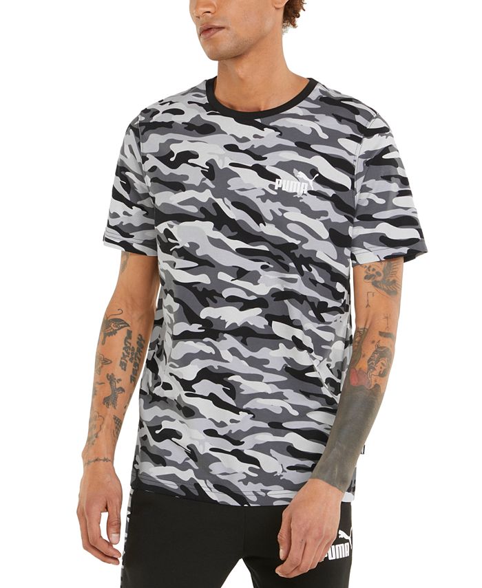 Camiseta camuflada masculina Puma preta tamanho X-G