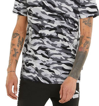 Camiseta camuflada masculina Puma preta tamanho X-G