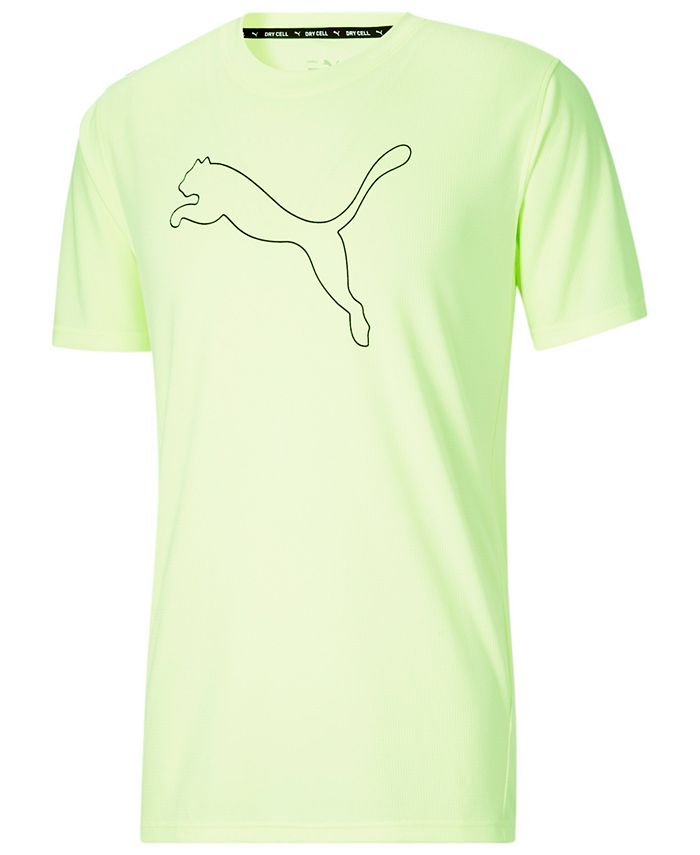 Camiseta Puma Logo Performance Masculina Amarela Tamanho Grande