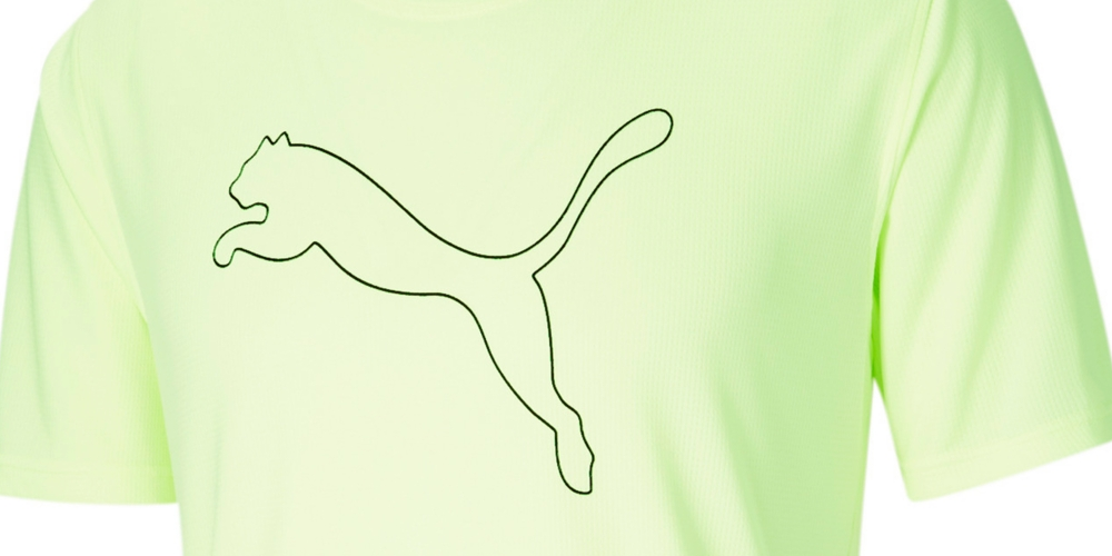 Camiseta Puma Logo Performance Masculina Amarela Tamanho XL