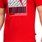 Camiseta Puma Crosswise Box Logo Masculina Vermelha Tamanho P