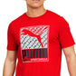 Camiseta Puma Crosswise Box Logo Masculina Vermelha Tamanho Médio