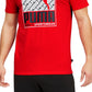 Camiseta Puma Crosswise Box Logo Masculina Vermelha Tamanho Grande