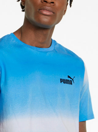 Camiseta Puma Fading Tie Dye Masculina Azul Tamanho Médio