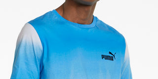 Camiseta Puma Fading Tie Dye Masculina Azul Tamanho Grande
