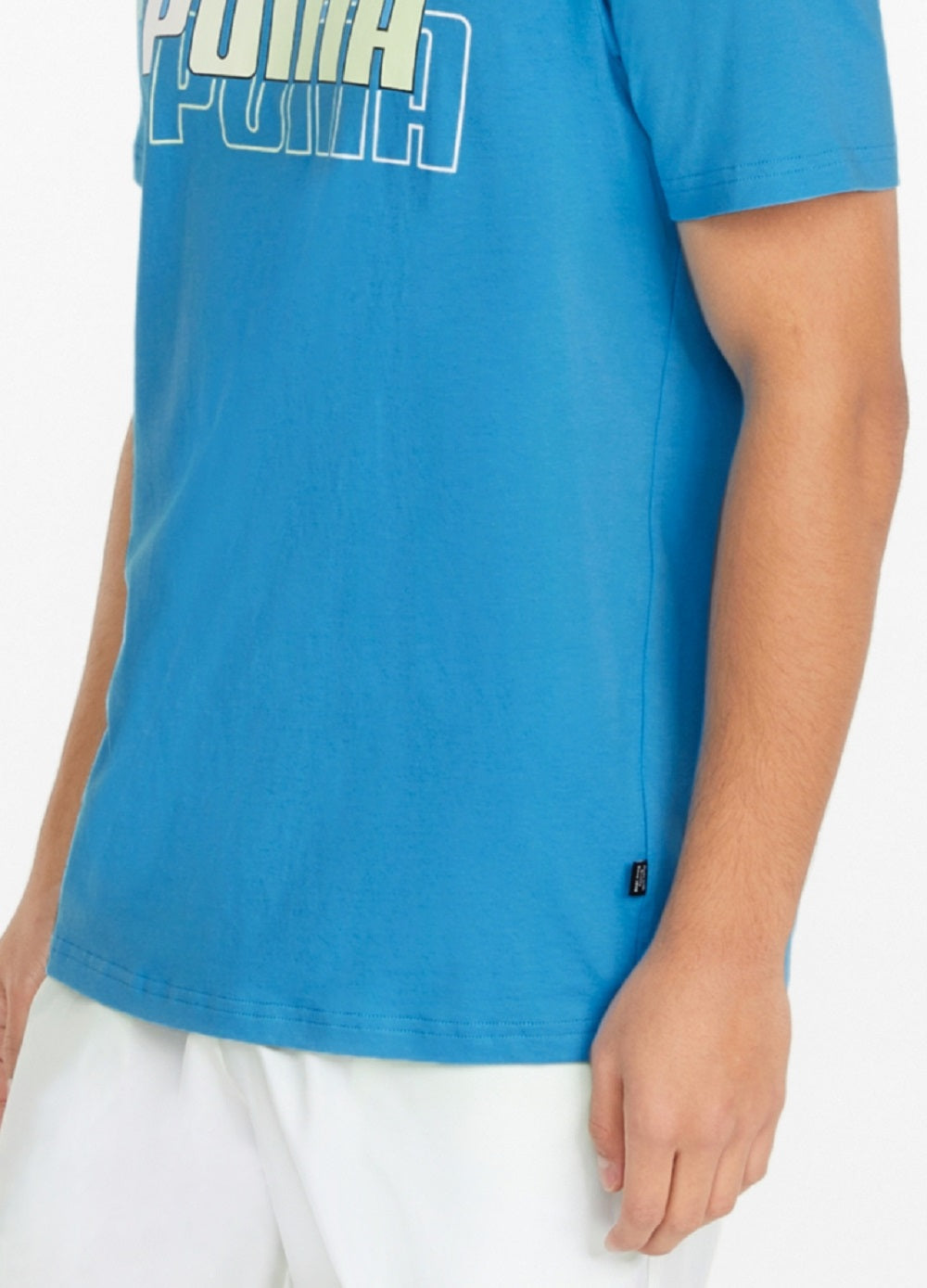 Camiseta Puma Triple Logo Masculina Azul Tamanho XX-G