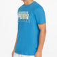 Camiseta Puma Triple Logo Masculina Azul Tamanho XX-G