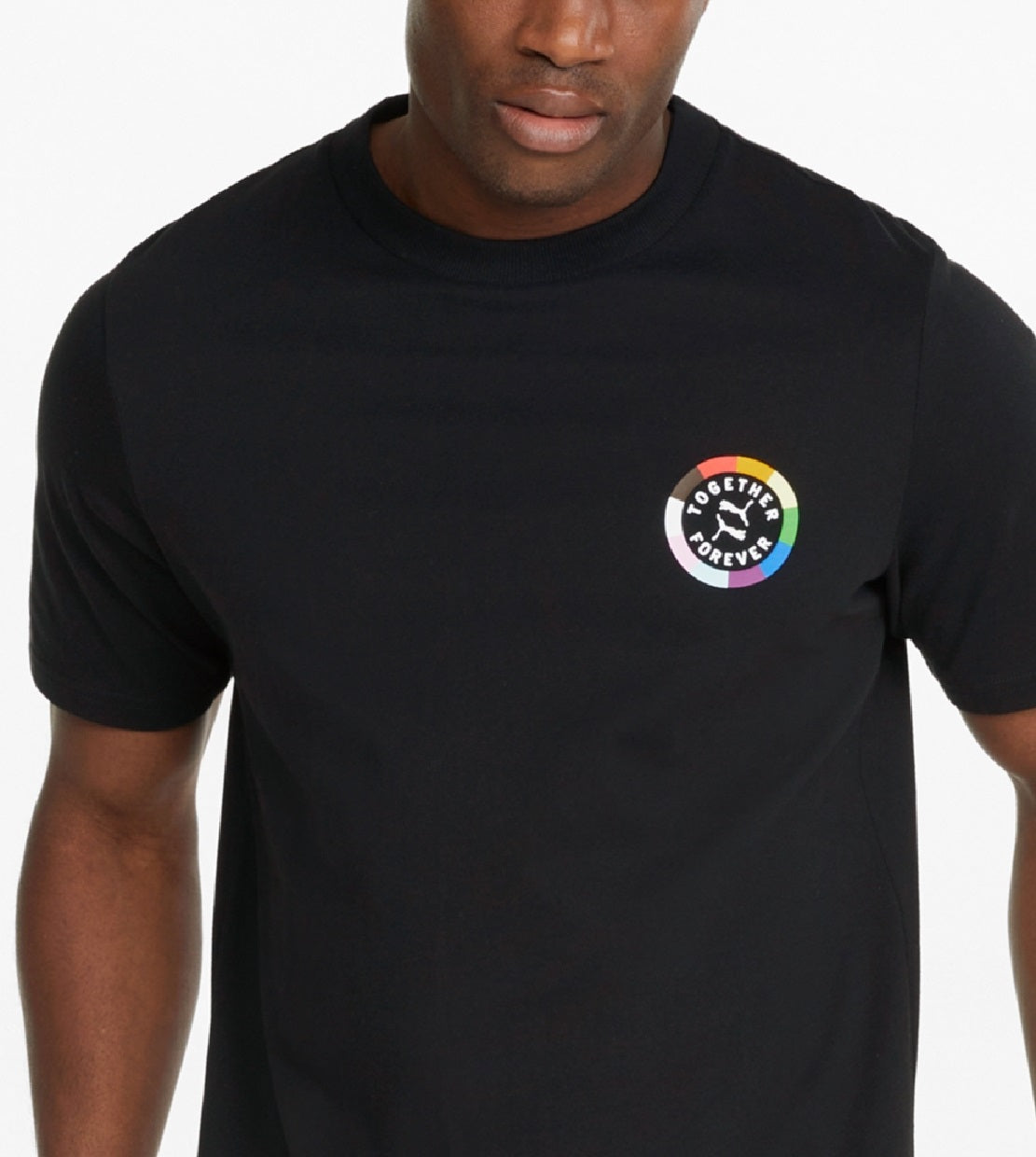 Camiseta Puma Pride Graphic Print Masculina Preta Tamanho Médio