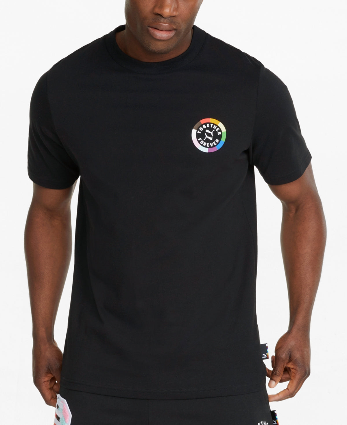 Camiseta Puma Pride Graphic Print Masculina Preta Tamanho Médio