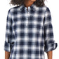 Tommy Hilfiger Blusa Feminina com Bolso Patch e 5 Botões Azul Tamanho P