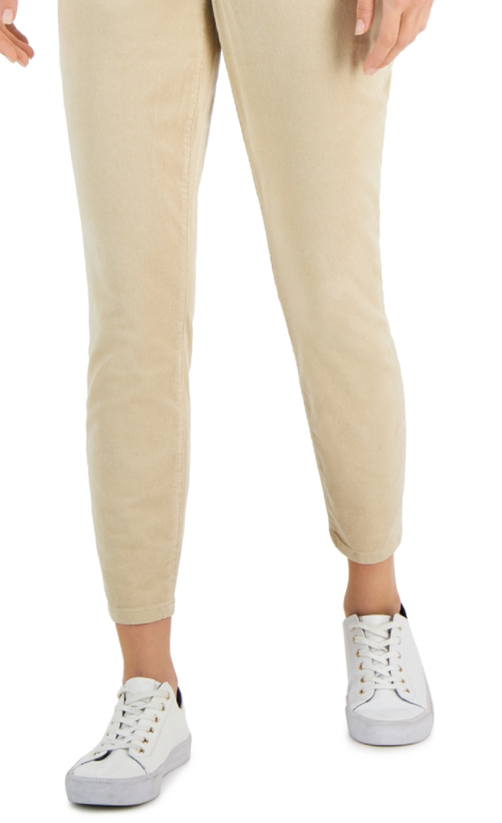 Calça skinny de veludo cotelê feminina Tommy Hilfiger marrom tamanho 2