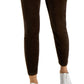 Calça skinny feminina Tommy Hilfiger de veludo cotelê marrom, tamanho 14