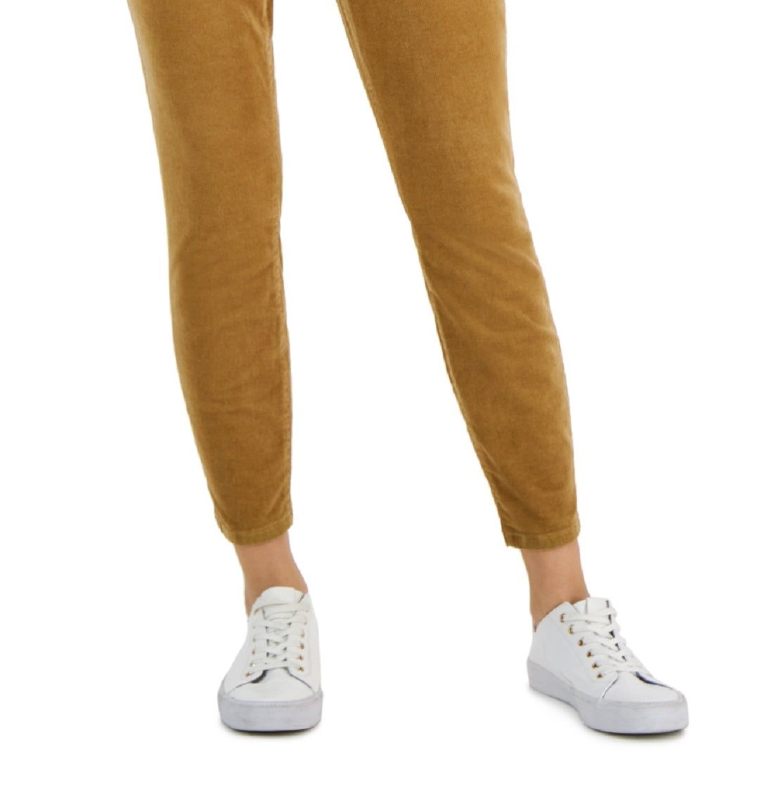 Calça skinny de veludo cotelê feminina Tommy Hilfiger marrom tamanho 8