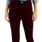 Calça skinny de veludo cotelê feminina Tommy Hilfiger vermelha