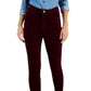 Calça skinny feminina Tommy Hilfiger de veludo cotelê vermelha, tamanho 8