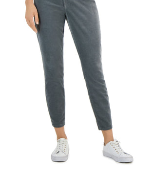 Calça skinny de veludo cotelê feminina Tommy Hilfiger, cinza, tamanho 8