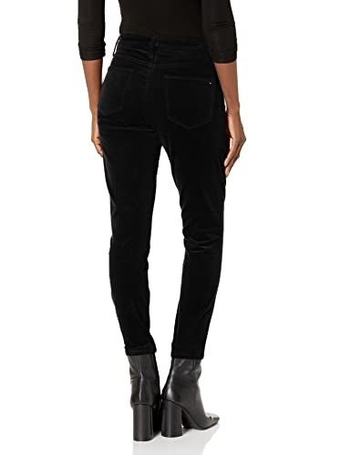Calça skinny de veludo cotelê feminina Tommy Hilfiger preta tamanho 14