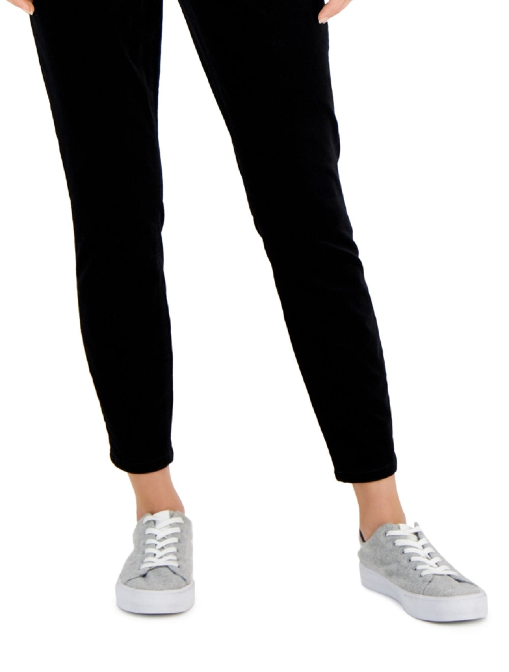 Calça skinny de veludo cotelê feminina Tommy Hilfiger preta tamanho 10