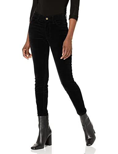 Calça skinny de veludo cotelê feminina Tommy Hilfiger preta tamanho 2