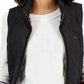 Tommy Hilfiger Colete feminino acolchoado com zíper frontal, preto, tamanho médio