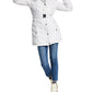 Casaco acolchoado com capuz e acabamento em pele sintética Tommy Hilfiger feminino, branco, tamanho médio