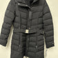 Casaco acolchoado com capuz e acabamento em pele sintética Tommy Hilfiger feminino, preto, tamanho médio