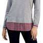 Suéter Tommy Hilfiger Feminino de Algodão com Camadas Cinza