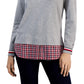 Suéter Tommy Hilfiger Feminino de Algodão com Camadas Cinza