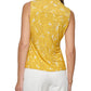 Tommy Hilfiger Camiseta Feminina Estampa Floral com Botões Frontais Amarela Tamanho Grande