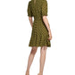 Vestido Tommy Hilfiger Feminino com Bolinhas e Gola Redonda Verde Tamanho 14