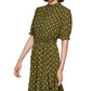 Vestido Tommy Hilfiger Feminino com Bolinhas e Gola Redonda Verde Tamanho 14