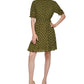 Vestido Tommy Hilfiger Feminino com Bolinhas e Gola Redonda Verde Tamanho 14