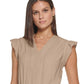 Blusa Tommy Hilfiger Feminina Amassada e Babados Marrom Tamanho X-G