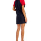 Vestido Tommy Hilfiger Feminino com Logo Metálico Colorblocked Azul Tamanho Grande
