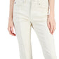 Calça jeans feminina Tommy Hilfiger Tribeca Raw Hem com costura frontal, branca, tamanho 14