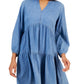 Vestido Tommy Hilfiger Feminino Azul Tamanho Médio