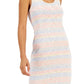 Vestido sem mangas listrado de algodão feminino Tommy Hilfiger, marrom, tamanho X pequeno