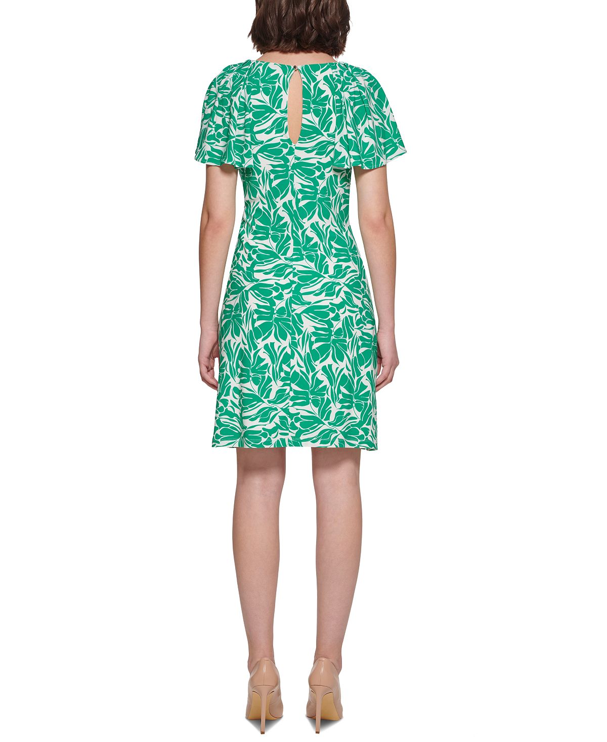 Vestido de malha com mangas esvoaçantes Tommy Hilfiger feminino, branco, tamanho 2