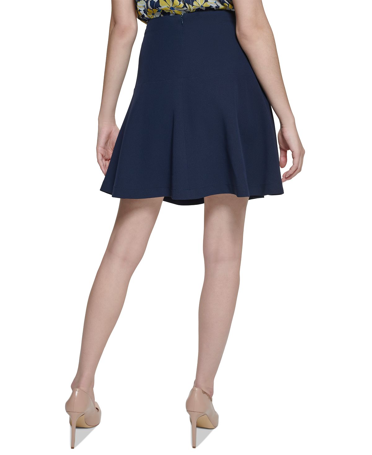 Saia Tommy Hilfiger Feminina Fit &amp; Flare Azul Tamanho 14