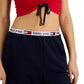 Tommy Jeans Blusa Feminina Bandeau Franzida Vermelha Tamanho P
